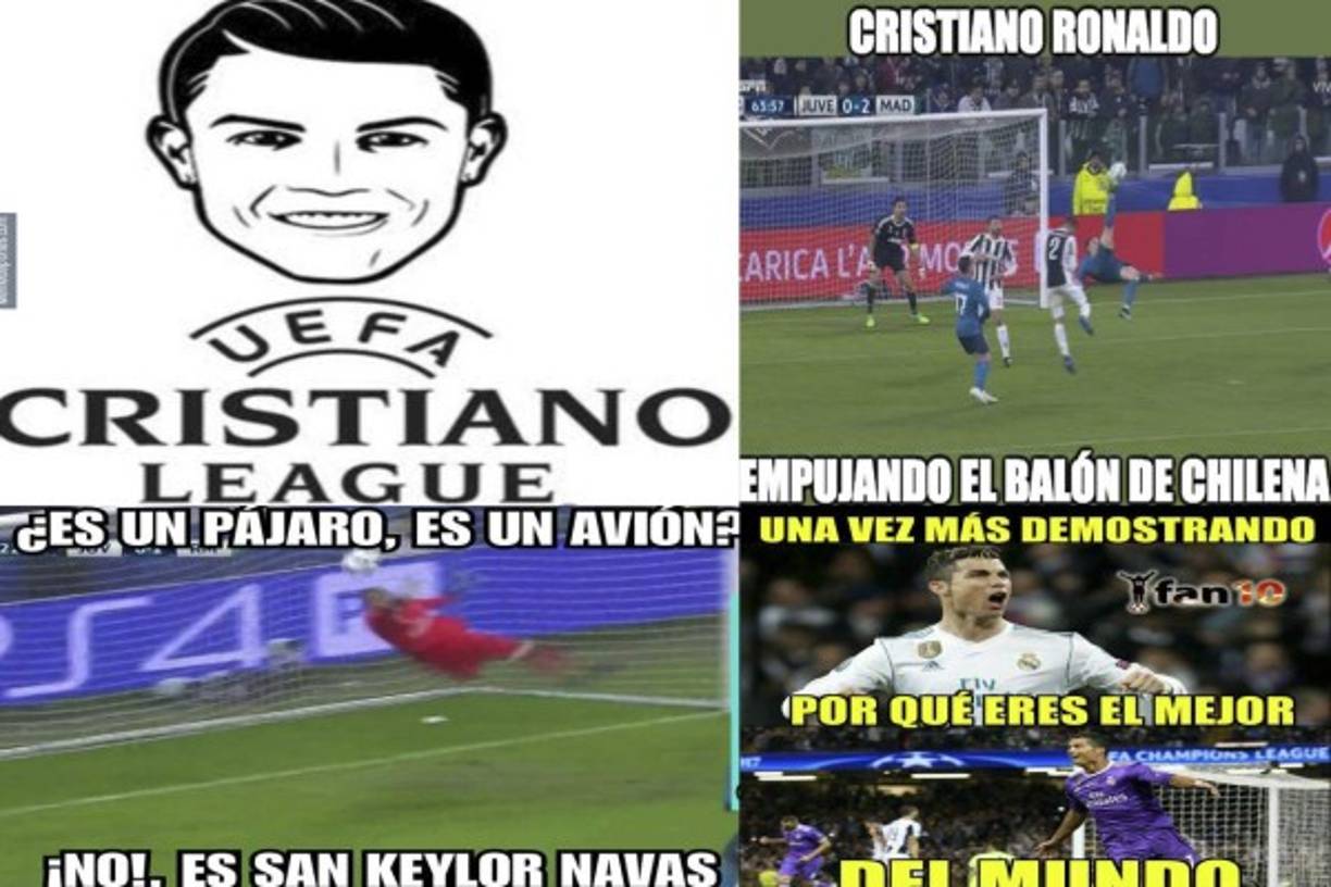 El Real Madrid goleó 0-3 a la Juventus con doblete de Cristiano Ronaldo, incluído una chilena. Inmediatamente en las redes sociales han estallado los memes.