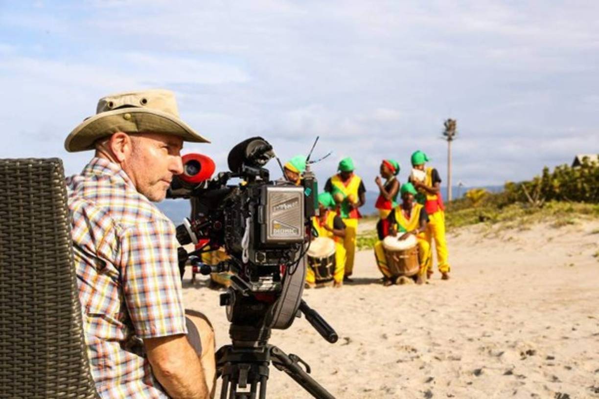 El detrás de cámaras de las filmaciones.