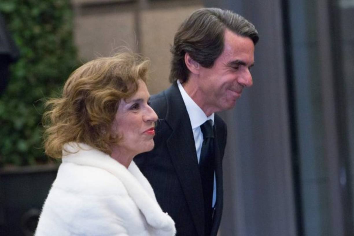 El expresidente del Gobierno José María Aznar junto con su mujer Ana Botella.