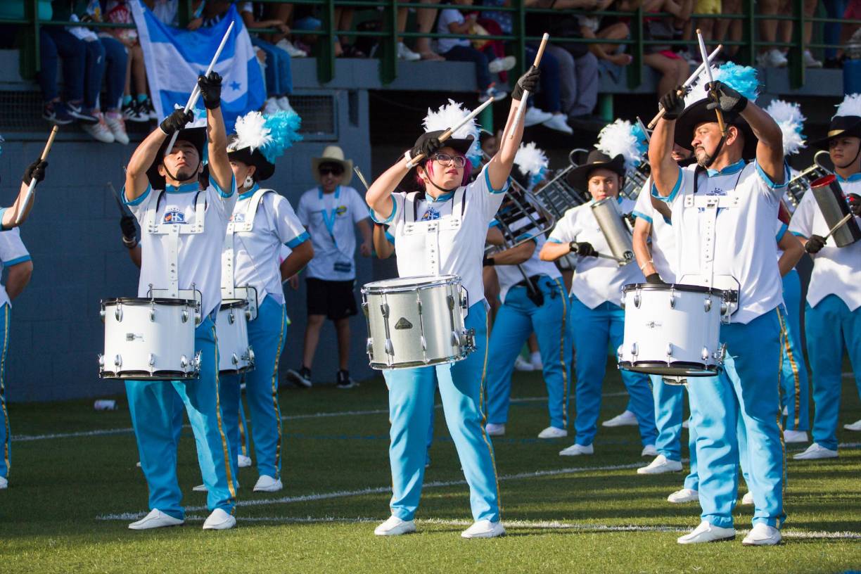 En el evento también se hizo presente la Banda de Marcha Honduras 504, creada por uno de los exintegrantes de la banda del JTR que ahora reside en España.