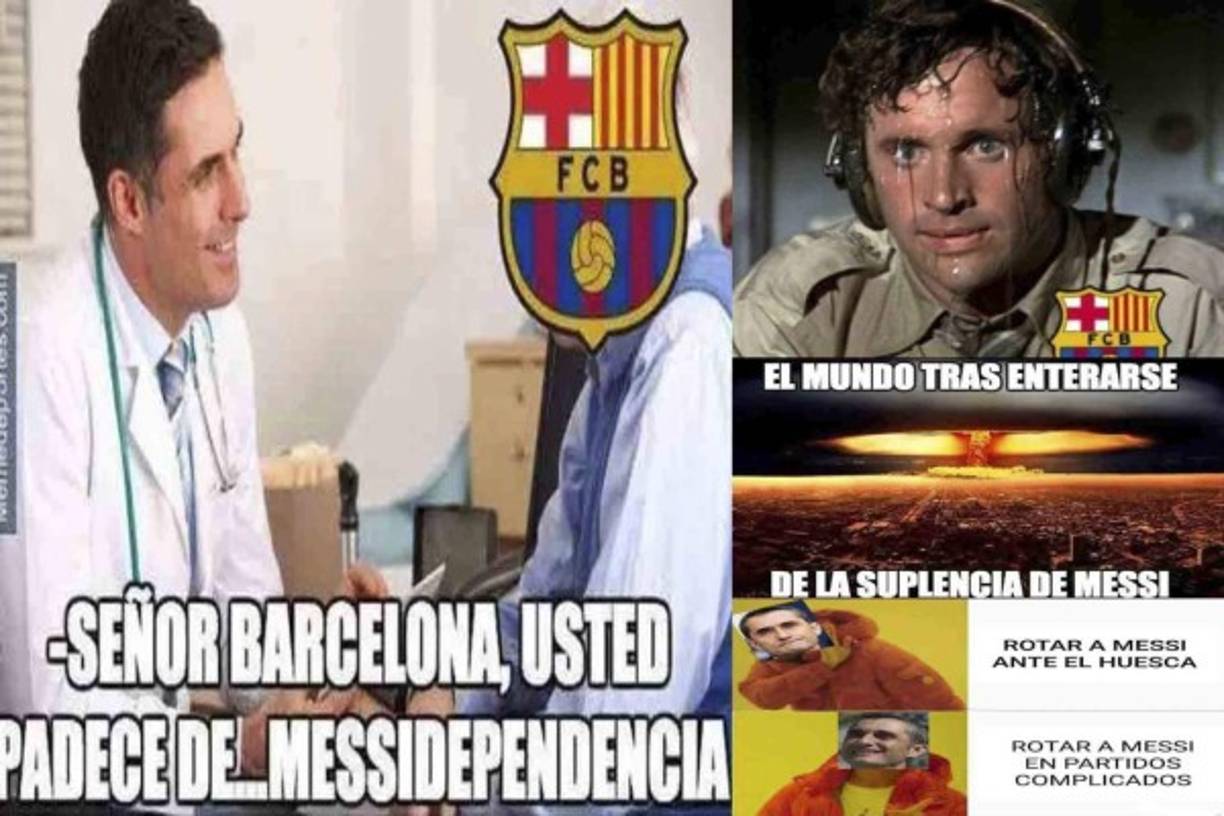 El Barcelona empató 1-1 con el Athletic de Bilbao este sábado en la 7ª jornada de la Liga española.El entrenador Valverde dejó en la banca a Messi y los memes no podían faltar.