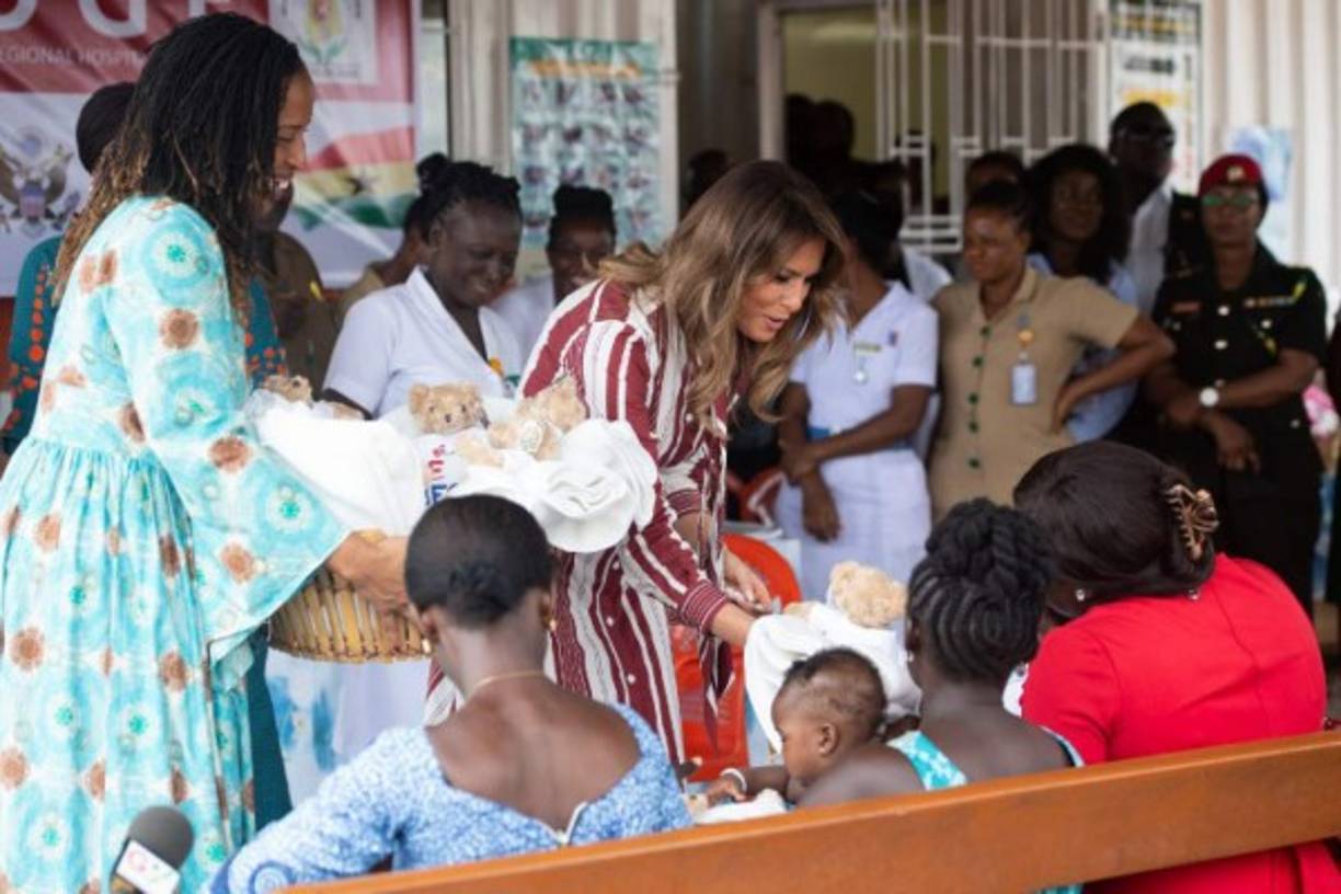 Es la primera vez que Melania Trump viaja al continente africano.