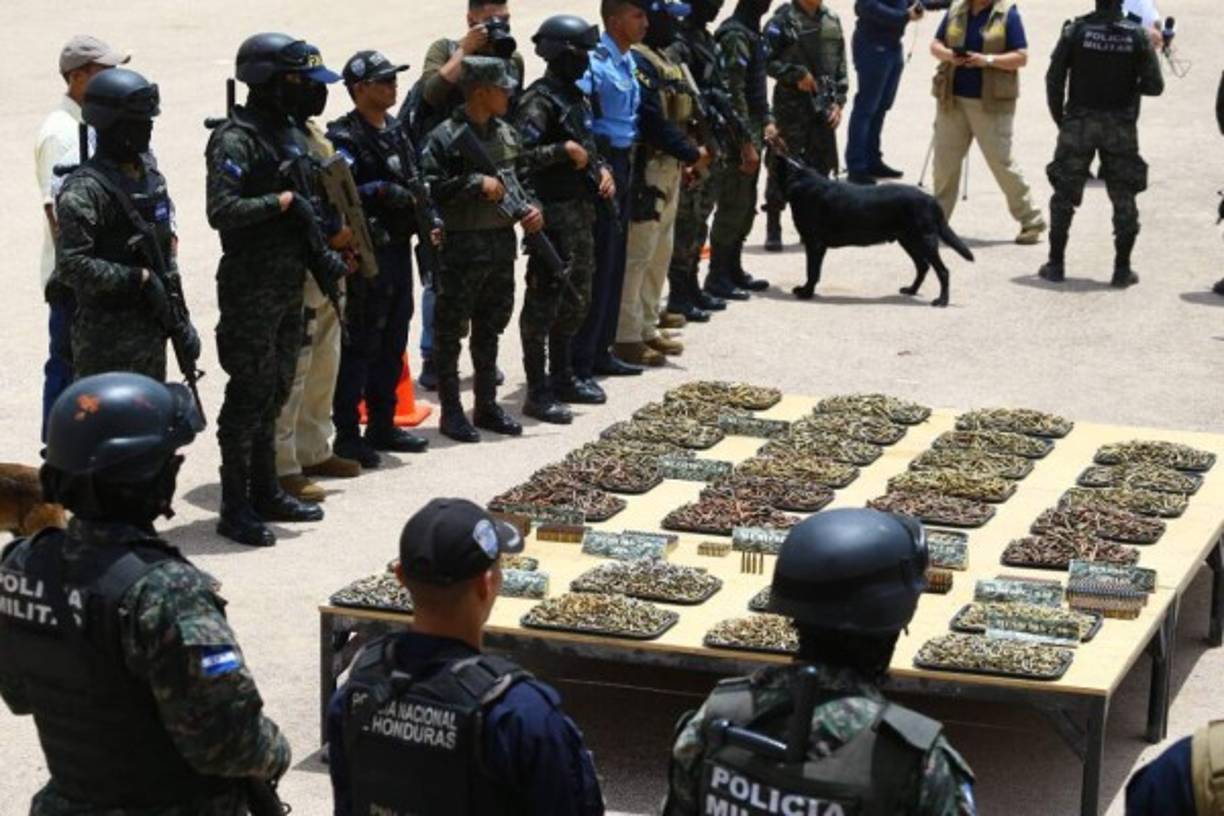 Un enorme arsenal fue hallado en los módulos donde estaban la Mara Salvatrucha y la pandilla 18 en Támara.