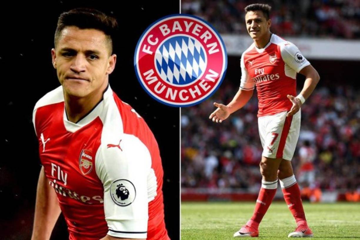 Alexis Sánchez: El delantero chileno no seguiría en el Arsenal y todo apunta a que el Bayern Múnich es su nueva casa en la próxima campaña.