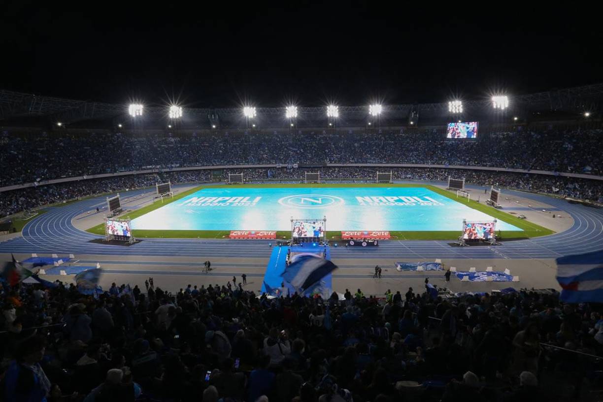 En el estadio Diego Armando Maradona celebraron con un llenazo la conquista del Scudetto.