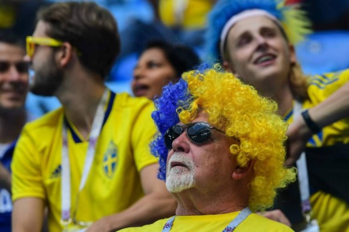 Aficionados suecos le pusieron color. Foto AFP