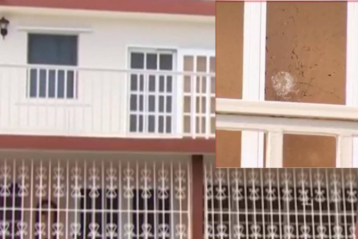 Los impactos de bala alcanzaron varias residencial en la urbanización Mariolga, en Caguas de Puerto Rico.