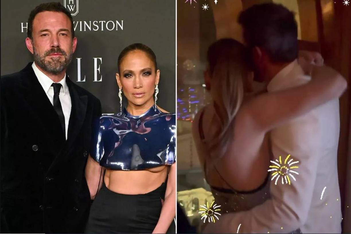 Jennifer López y Ben Affleck tambien recibieron el 2024 con mucho amor.