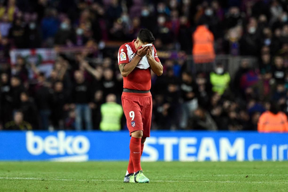 Luis Suárez, triste por la derrota del Atlético de Madrid.