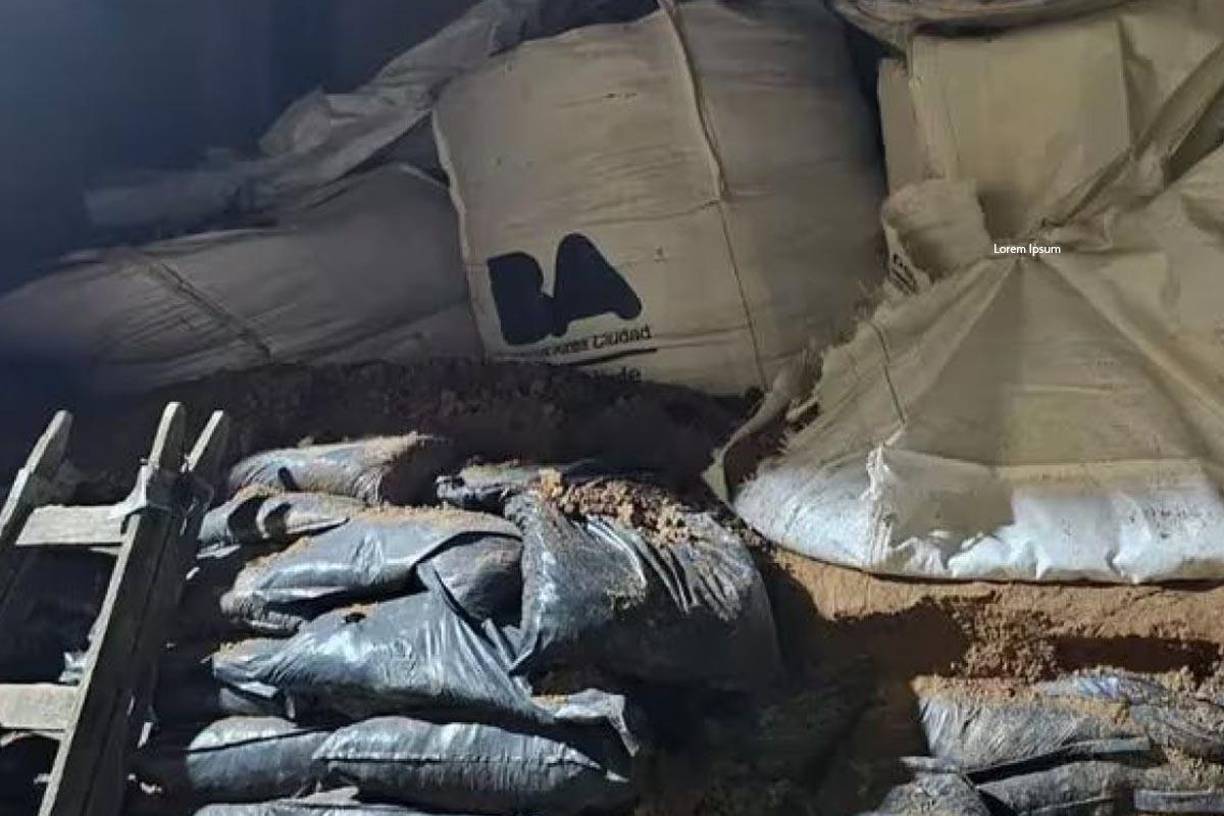 La tierra del túnel era sacada en bolsas para despistar.