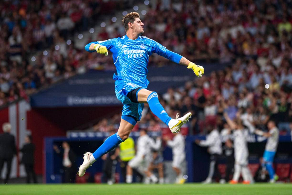 Thibaut Courtois celebró los goles de sus compañeros con mucha euforia.