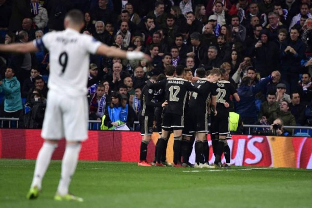 Dusan Tadic en el minuto 65 puso el 0-3 del Ajax ante Real Madrid. En el club madridista no lo podían creer.