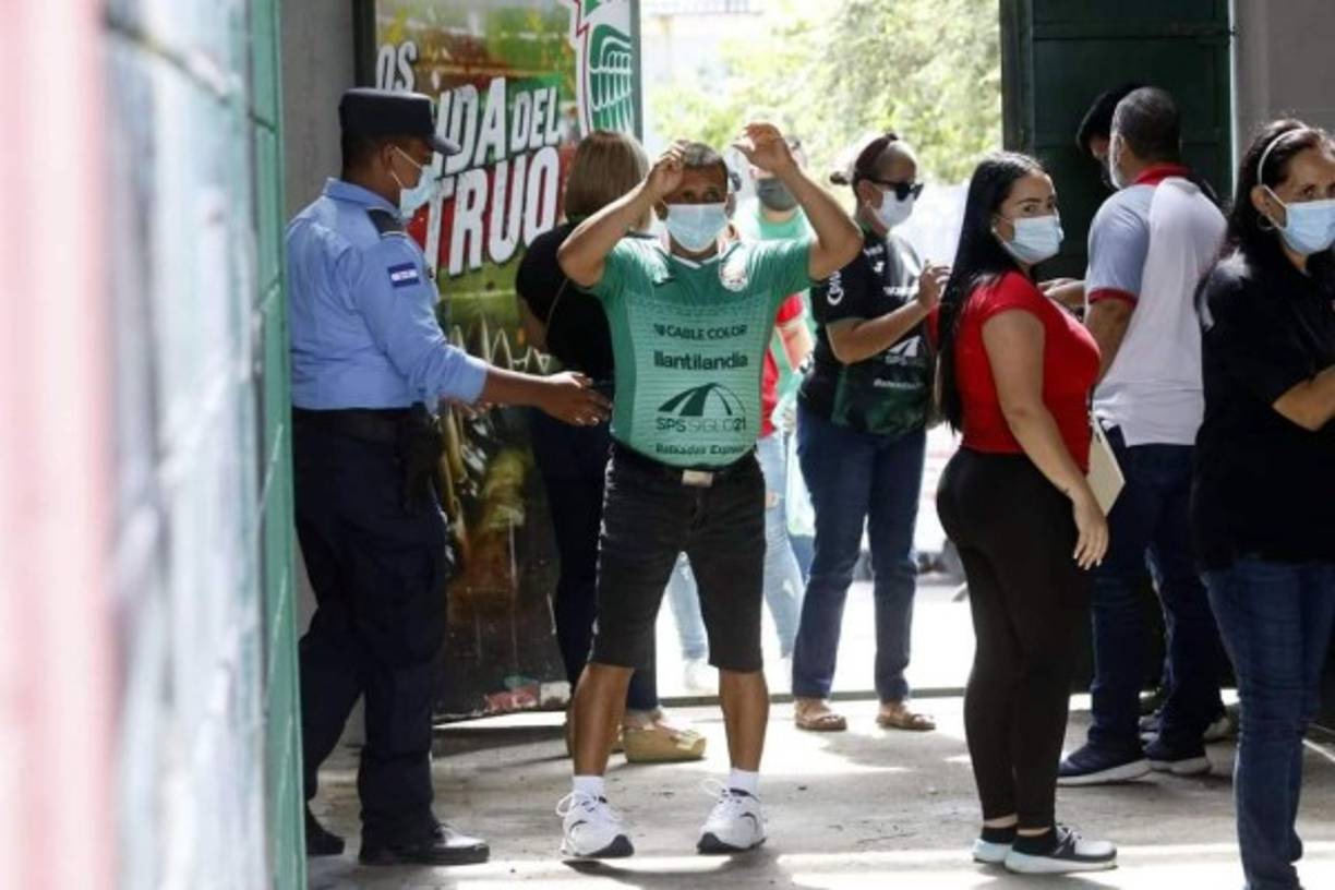 En el Yankel siguieron con todas las medidas de bioseguridad para la entrada del público al estadio.