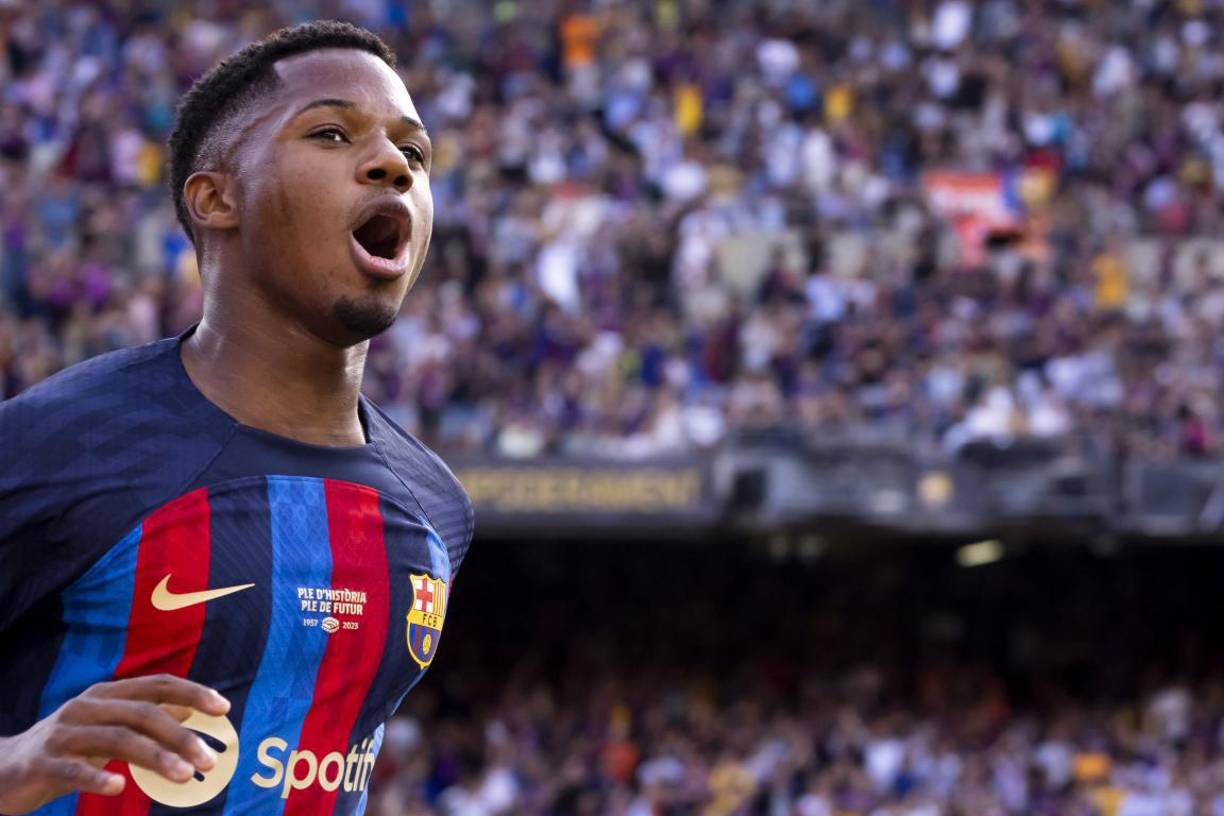 Ansu Fati fue la figura al marcar un doblete, el otro tanto lo hizo el volante Gavi.