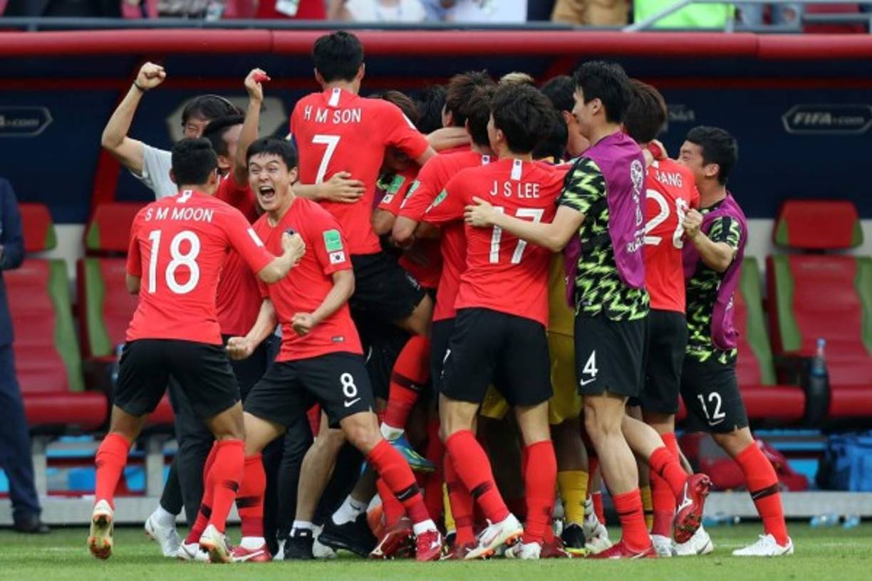 Corea del Sur dio el batacazo en el Mundial de Rusia 2018 al vencer (2-0) a Alemania, que quedó eliminada con esa derrota en el último partido del grupo. Foto AFP