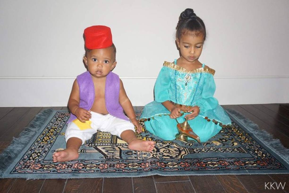 El pequeño Sain y la pequeña Norh también celebraron junto a su mamá con los disfraces de la popular película.