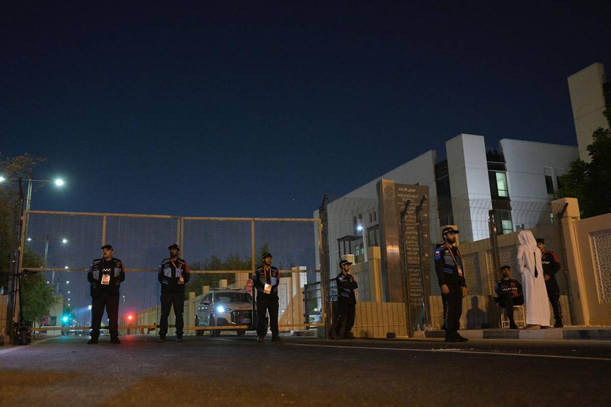 La Policía de Qatar tiene bien resguardada la zona donde está concentrada la selección argentina.