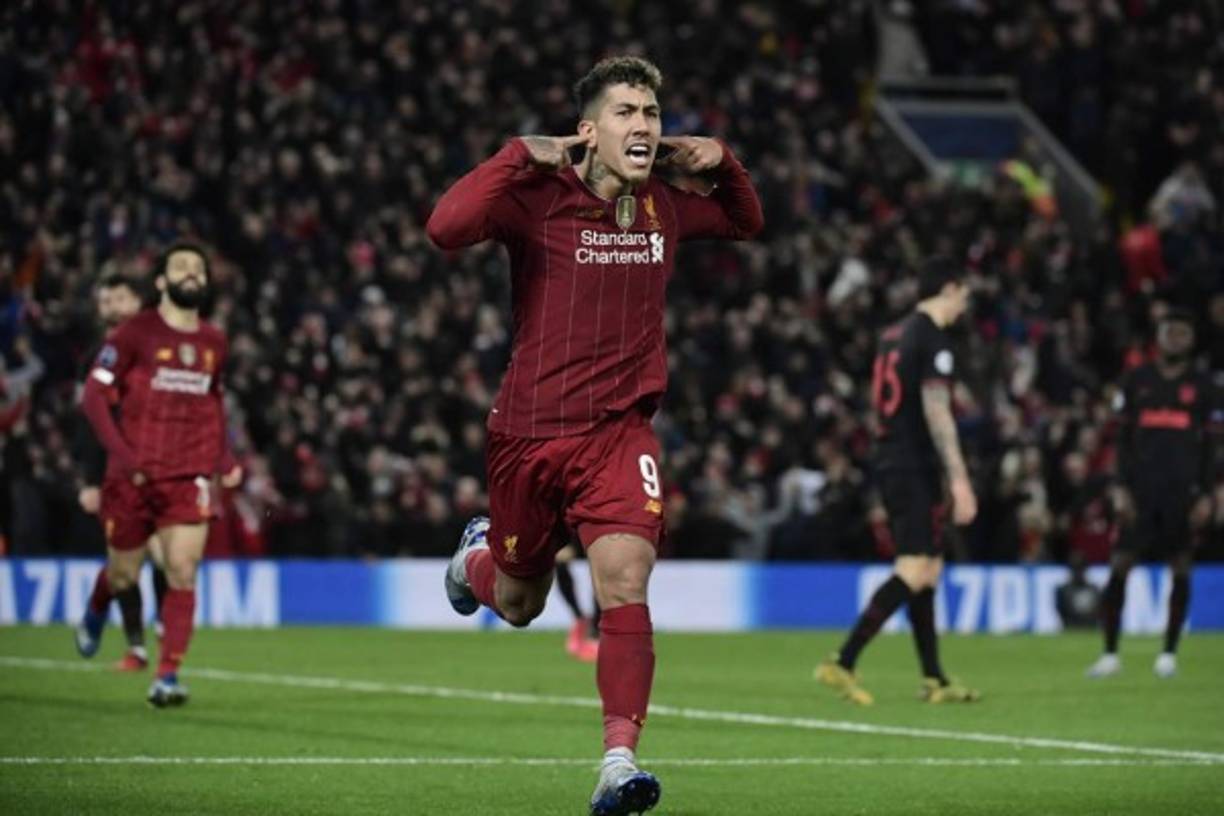 Roberto Firmino hizo el 2-0 del Liverpool y festejó con su original manera.