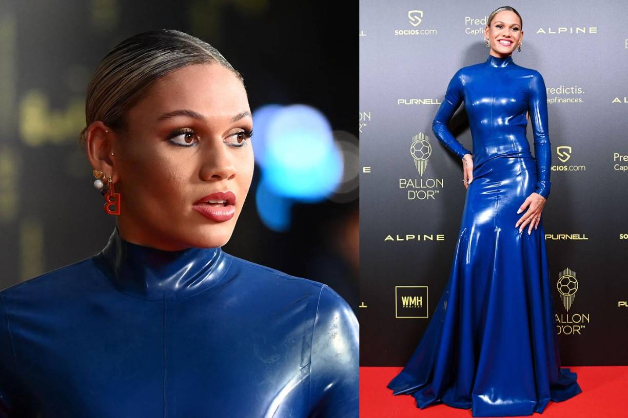 La delantera estadounidense Trinity Rodman, del equipo Washington Spirit de la National Women’s Soccer League de Estados Unidos y de la selección femenina de su país, llegó con un sexy atuendo a la Gala del Balón de Oro 2022.