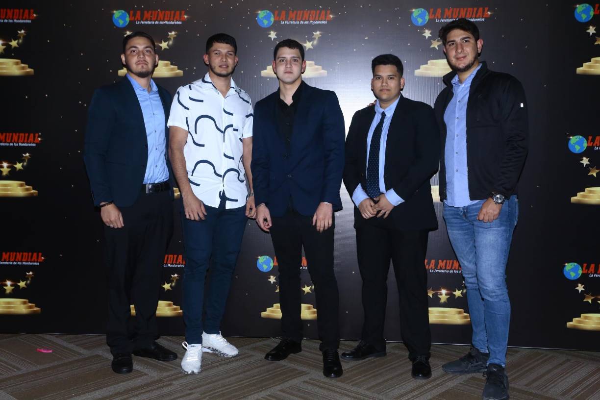 Moisés Mejía, Brayan Cálix, Andrés Barahona, Obed Melgar y Jafet Madrid