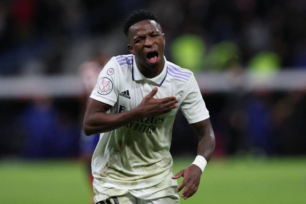 Vinicius selló la victoria del Real Madrid y lo celebró con mucha euforia.