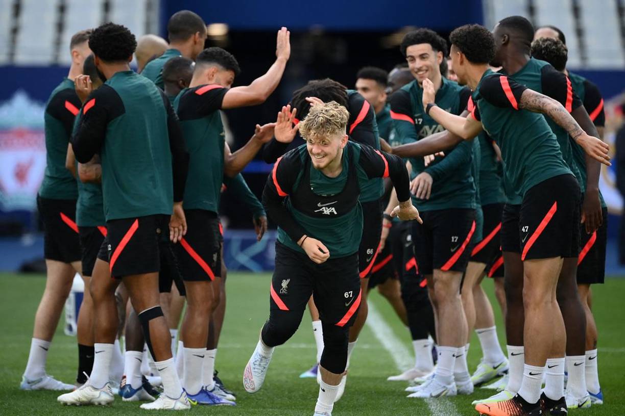 El buen ambiente que se ha vivido en el entrenamiento del Liverpool.