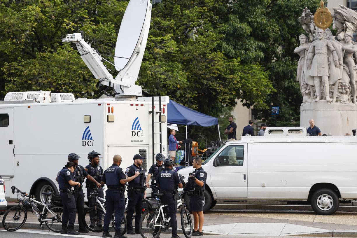 Fuertes medidas de seguridad en Washington por audiencia de Trump