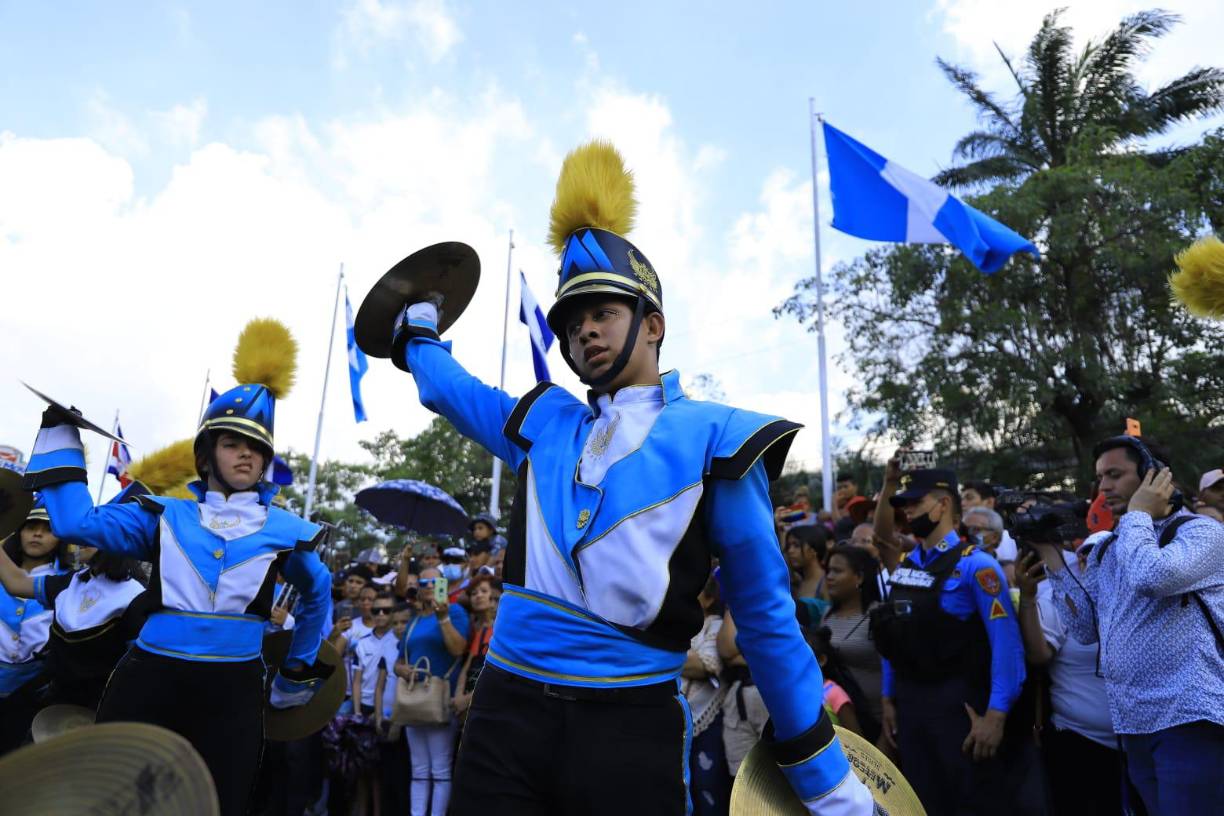 La banda de guerra del José Trinidad Reyes es una de las que más trofeos de competencias tiene en el país. 