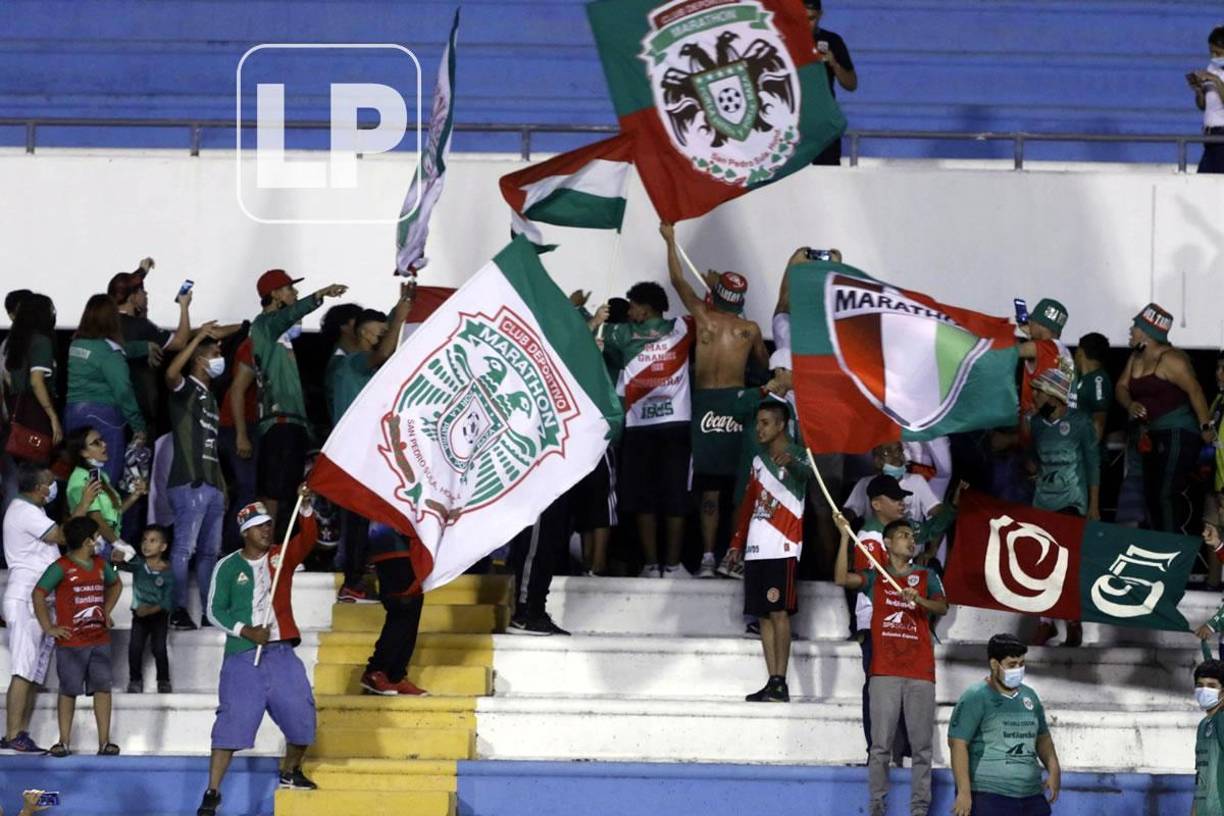 La afición del Marathón se dio cita en el estadio Olímpico para apoyar a su equipo.