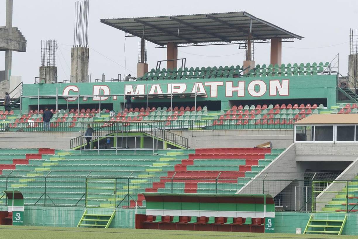 La localidad VIP, que aparece en la parte superior de la fotografía, ya está terminada y apta para la gran final entre Marathón vs Olimpia.