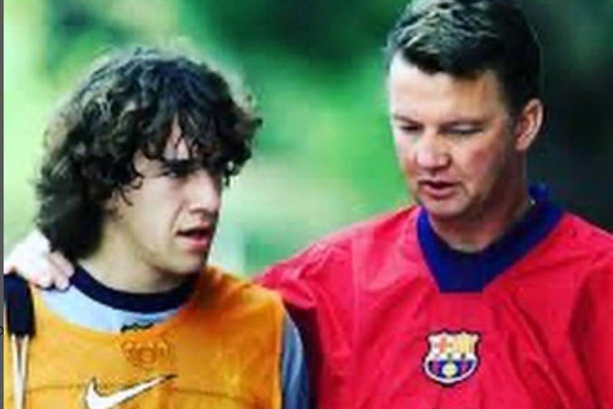 Carles Puyol fue dirigido en el Barcelona por Louis van Gaal y también por Pep Guardiola.