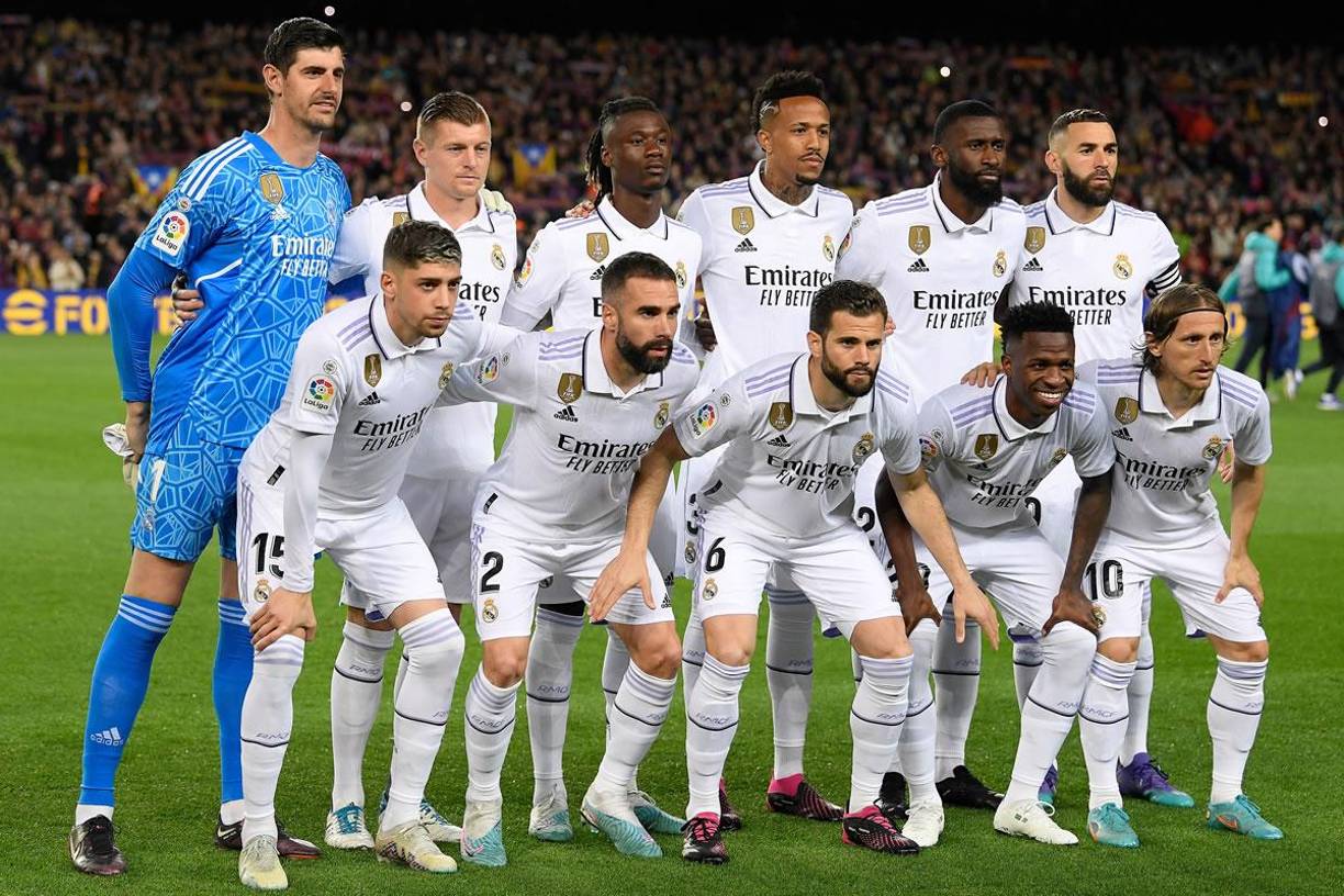 El 11 titular del Real Madrid posando antes de jugar contra el Barcelona.