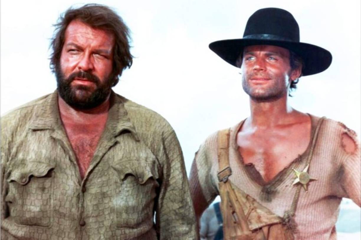 Bud Spencer. Recordado por los filmes del oeste, en el que compartía carteles con el italiano Terence Hill, Bud Spencer (izquierda) tuvo una prolífica carrera cinematográfica desde que apareció, allá por 1950, en el rodaje de la película “Quo vadis”, y desde allí no paró..
