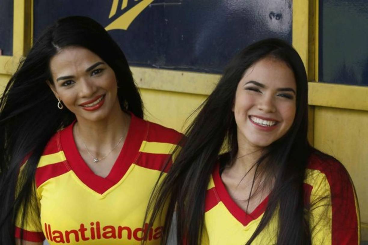 Estas hermosas edecanes fueron la sensión en el juego Marathón-Honduras Progreso.