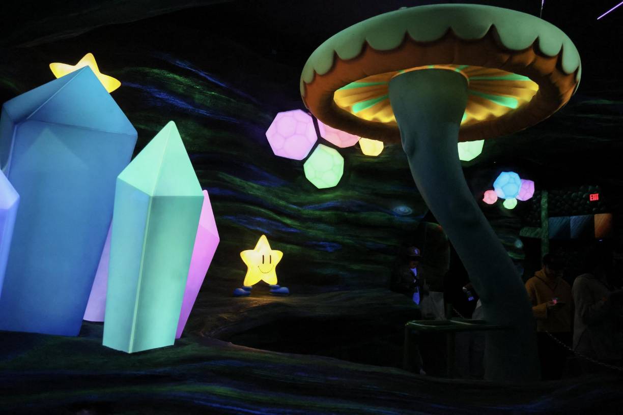 UNIVERSAL CITY, CALIFORNIA - FEBRUARY 15: Mario Kart: Bowser's Challenge Ride at the "SUPER NINTENDO WORLD" welcome celebration at Universal Studios Hollywood on February 15, 2023 in Universal City, California. Rodin Eckenroth/Getty Images/AFP (Photo by Rodin Eckenroth / GETTY IMAGES NORTH AMERICA / Getty Images via AFP)