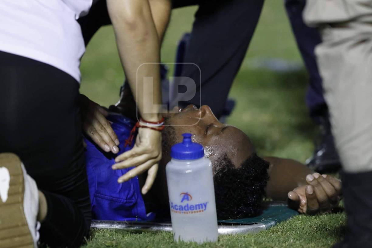 Kenneth Hernández dio el susto en La Ceiba pero afortunadamente solo quedó en eso.