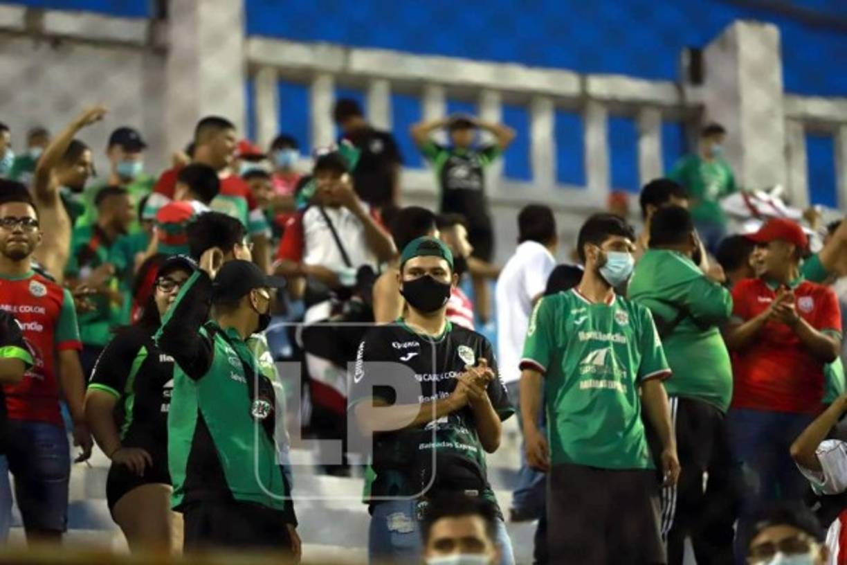 Volvió la afición al estadio Morazán. Seguidores del Marathón no dudaron en apoyar a su equipo ante el Honduras Progreso.