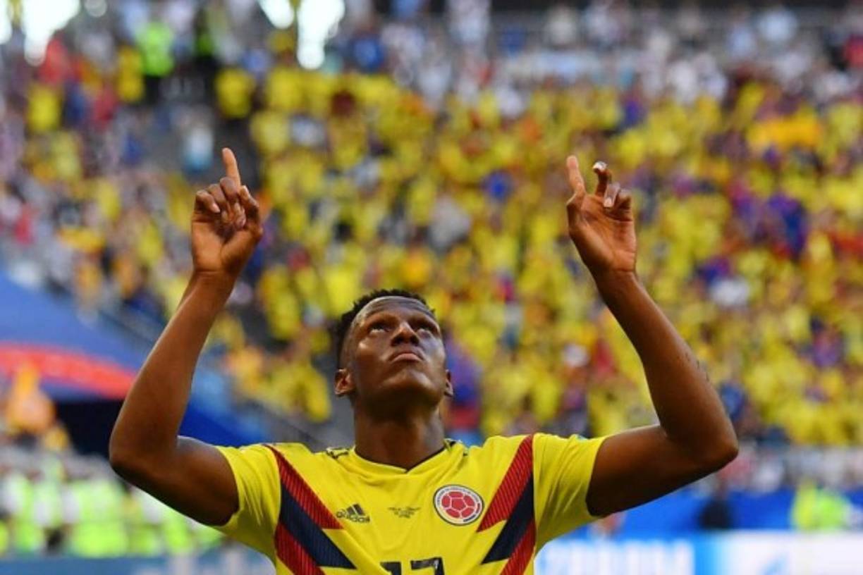 Yerry Mina lleva dos tantos en el Mundial.
