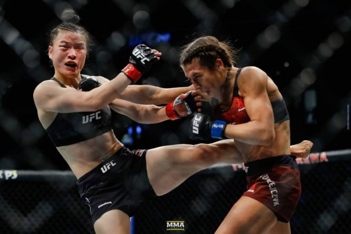 Con su victoria, Zhang, de 30 años, mejoró su récord a 21 triunfos y una derrota, mientras que el historial de Jedrzejczyk se estancó en 16 festejos y 4 caídas, todas por luchas de título.