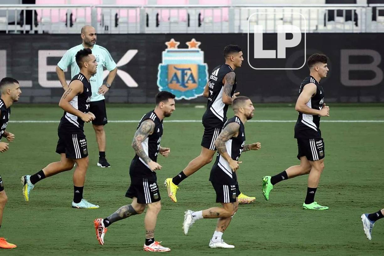 Messi se vio muy concentrado en el último entrenamiento de la Albiceleste.