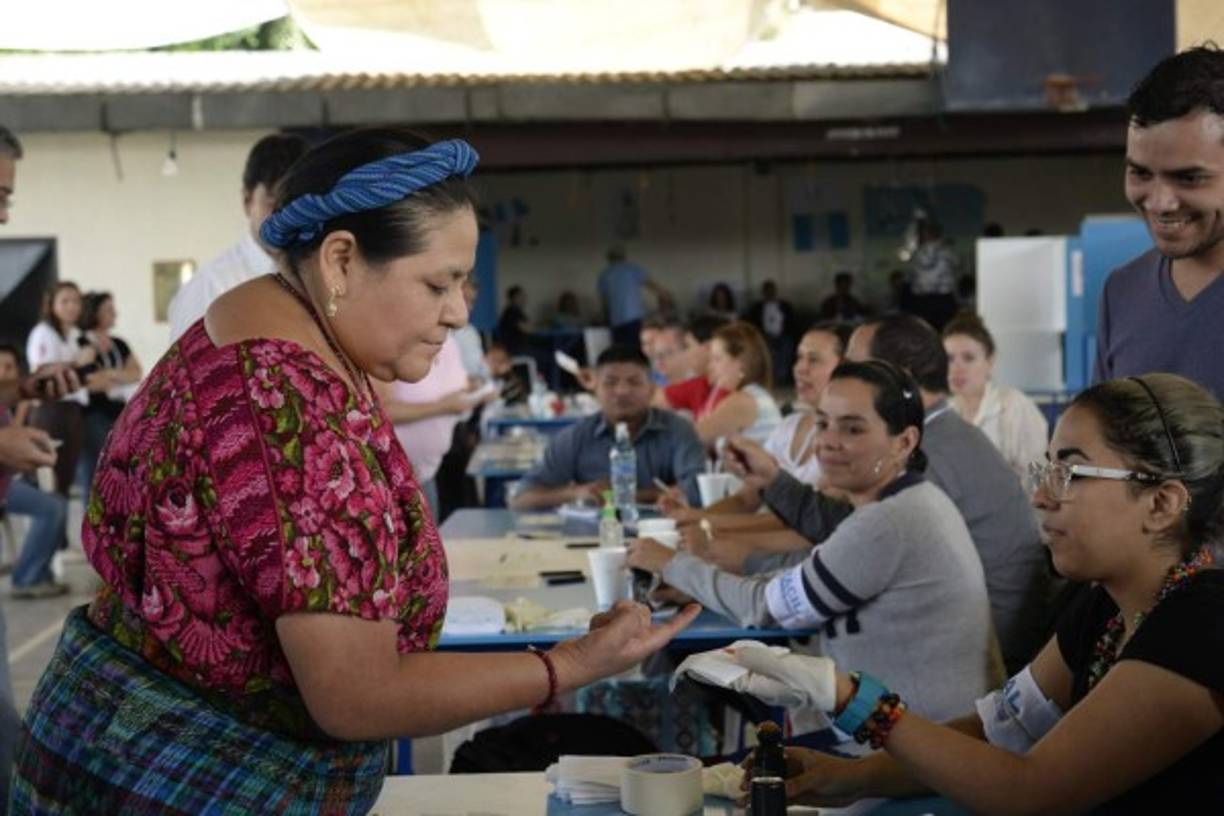 La premio Nobel de la Paz, Rigoberta Menchú.