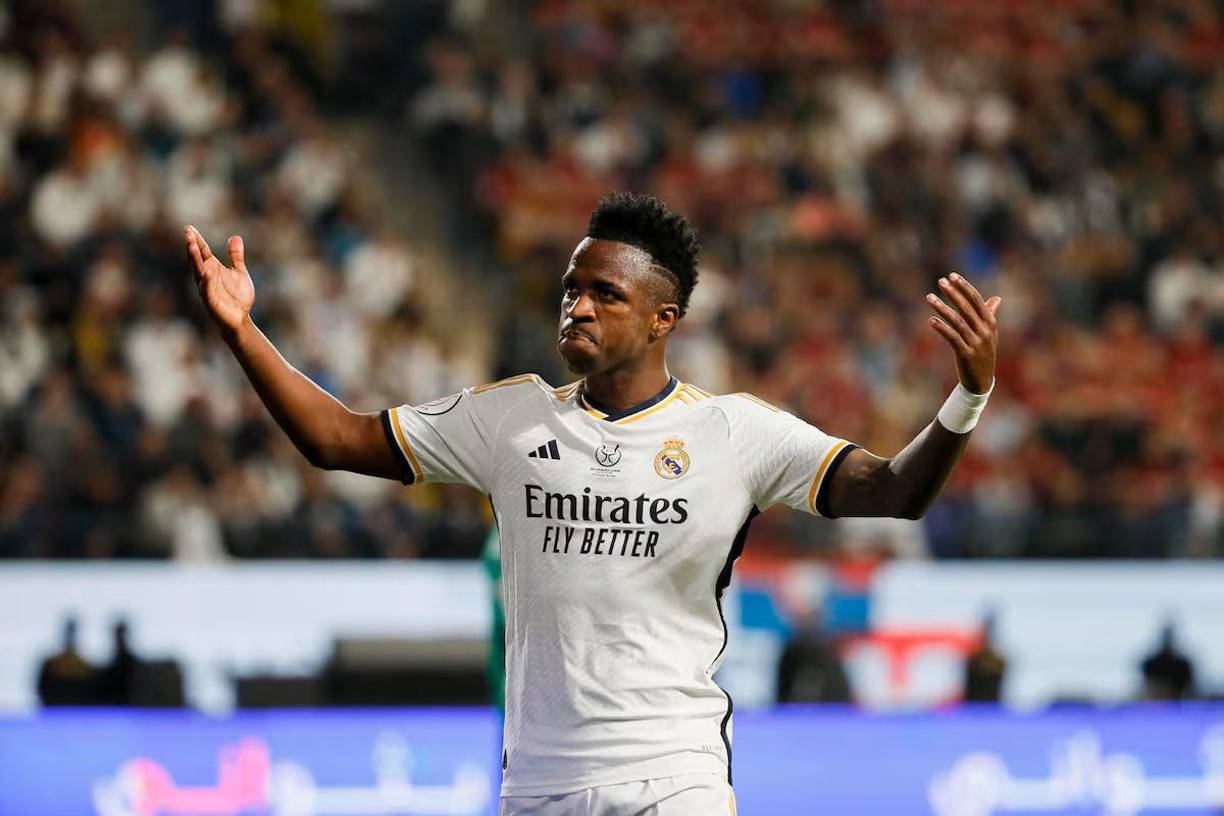 8. Vinicius Jr. - El delantero brasileño del Real Madrid tiene 21 goles en su casillero en 2024.