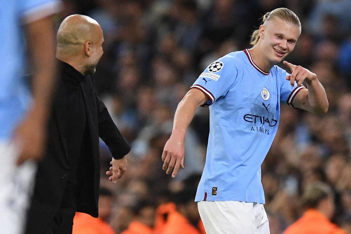 La complicidad de Guardiola y Haaland.