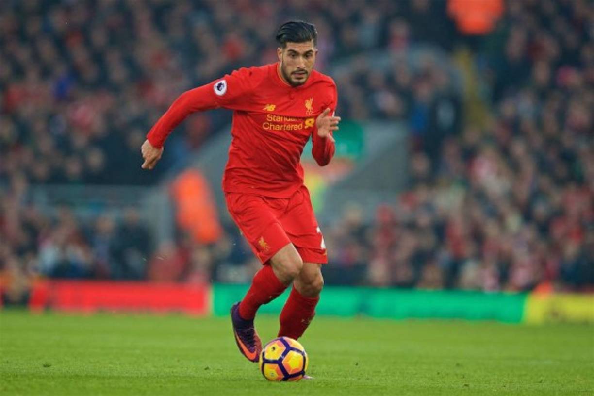 LIVERPOOL, ENGLAND - AUGUST 23: (THE SUN OUT, THE SUN ON SUNDAY OUT) Emre Can of Liverpool celebrates during the UEFA Champions League Qualifying Play-Offs round second leg match between Liverpool FC and 1899 Hoffenheim at Anfield on August 23, 2017 in Liverpool, United Kingdom. (Photo by Andrew Powell/Liverpool FC via Getty Images)