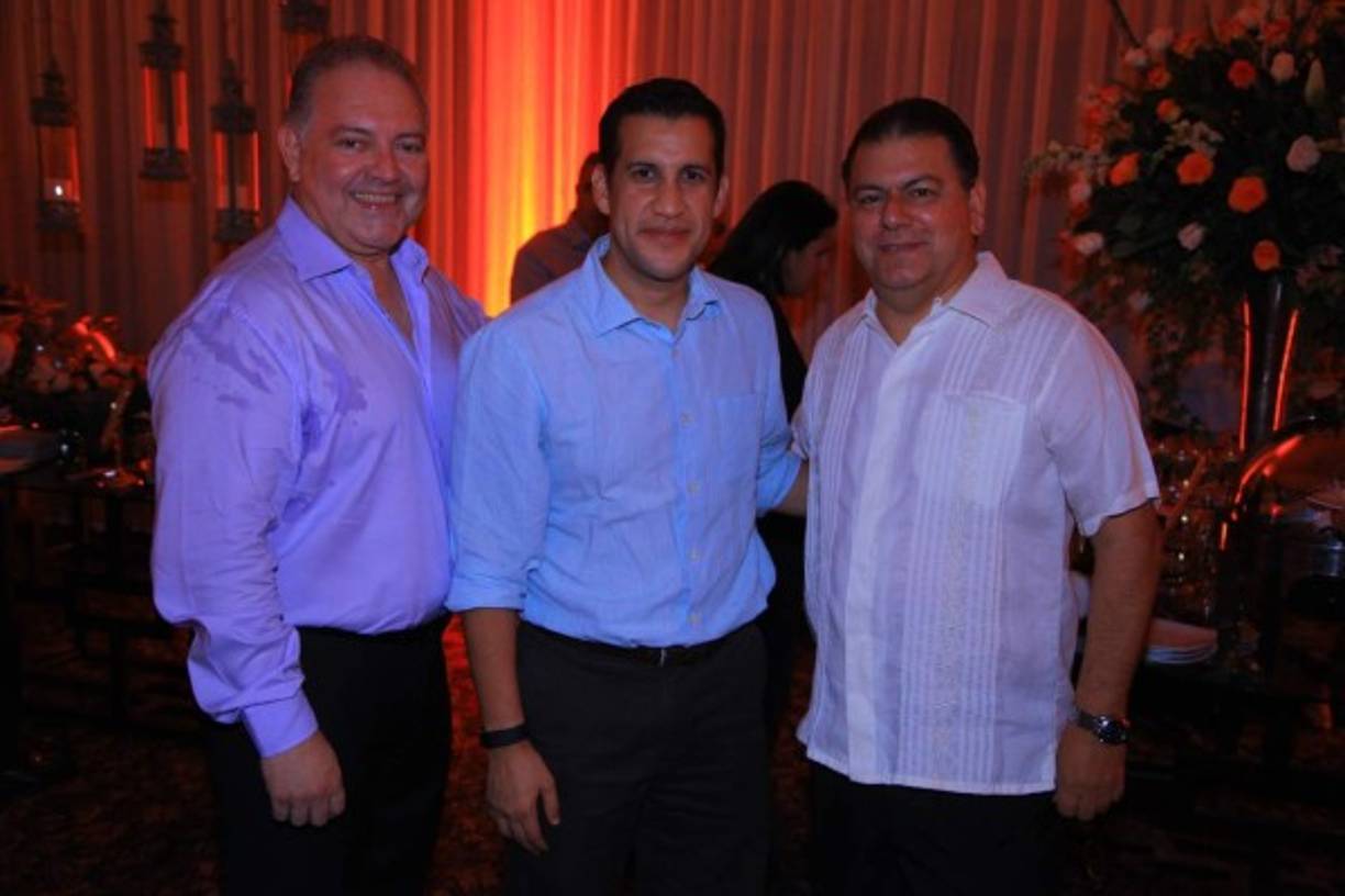 Óscar Cáceres, Federico Fiallos y Daniel Aguilar.