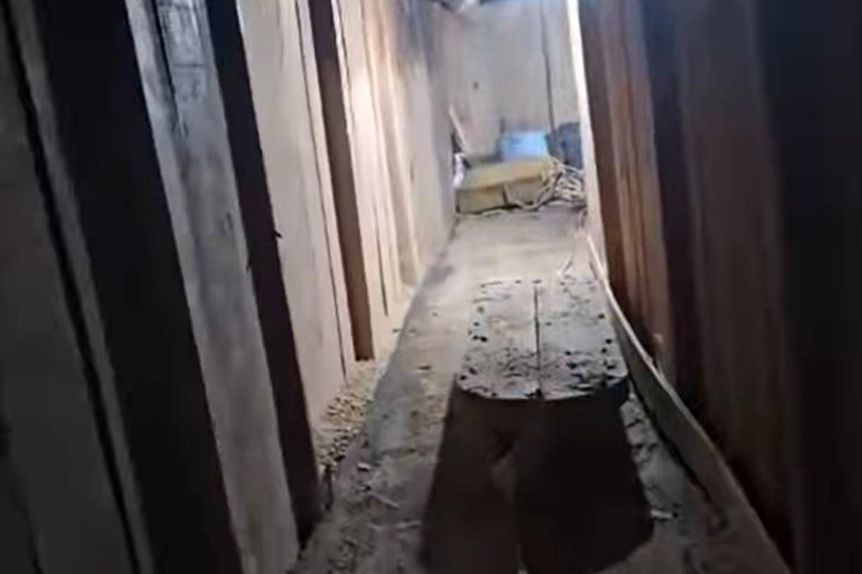 Se túnel se ubicó el inicio del mismo en un galpón a unos 200 metros del banco.