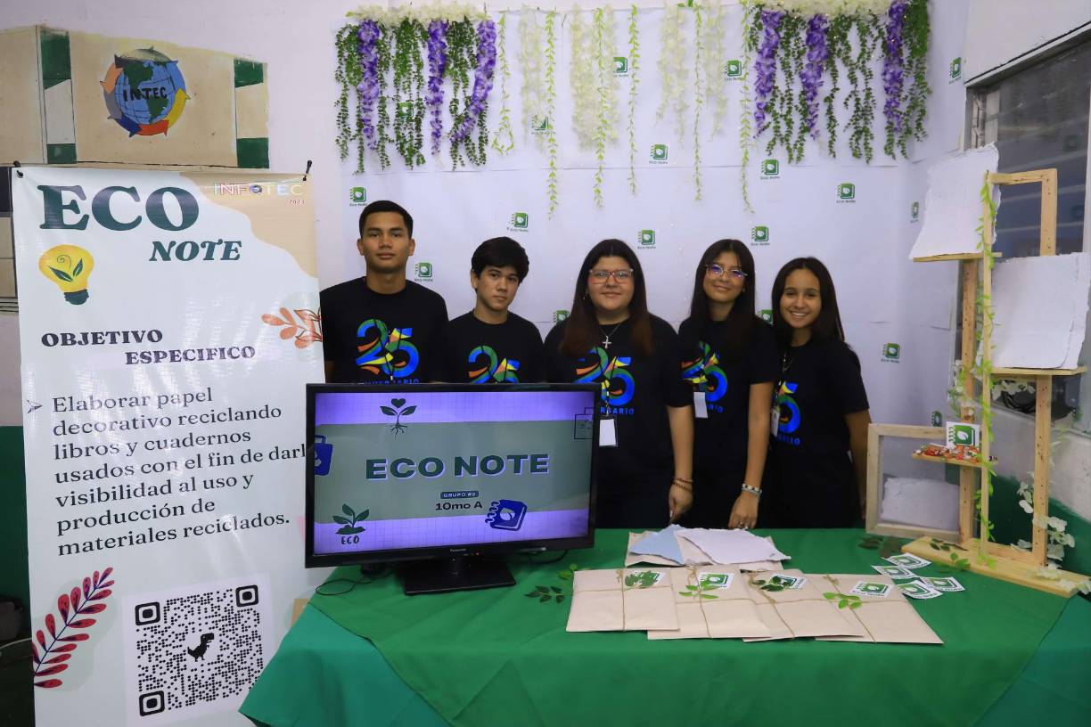 Jorge Márquez, Marcos Discua, Sthephani Vargas, Ciara García y Katherine Reyes