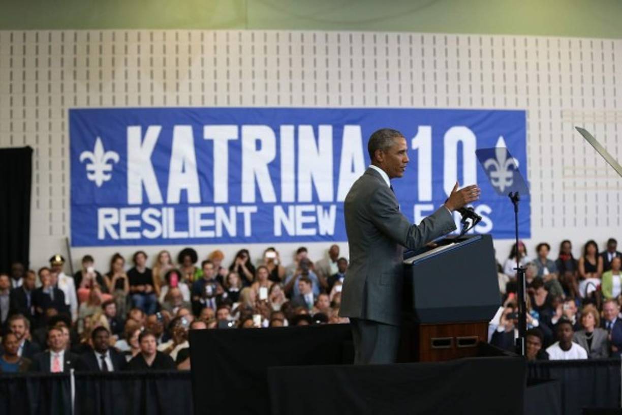 El presidente Barack Obama visitó Nueva Orleans este jueves para celebrar la reconstrucción, real pero inacabada, de esta ciudad del sur de Estados Unidos, diez años después de haber sido devastada por el huracán Katrina.