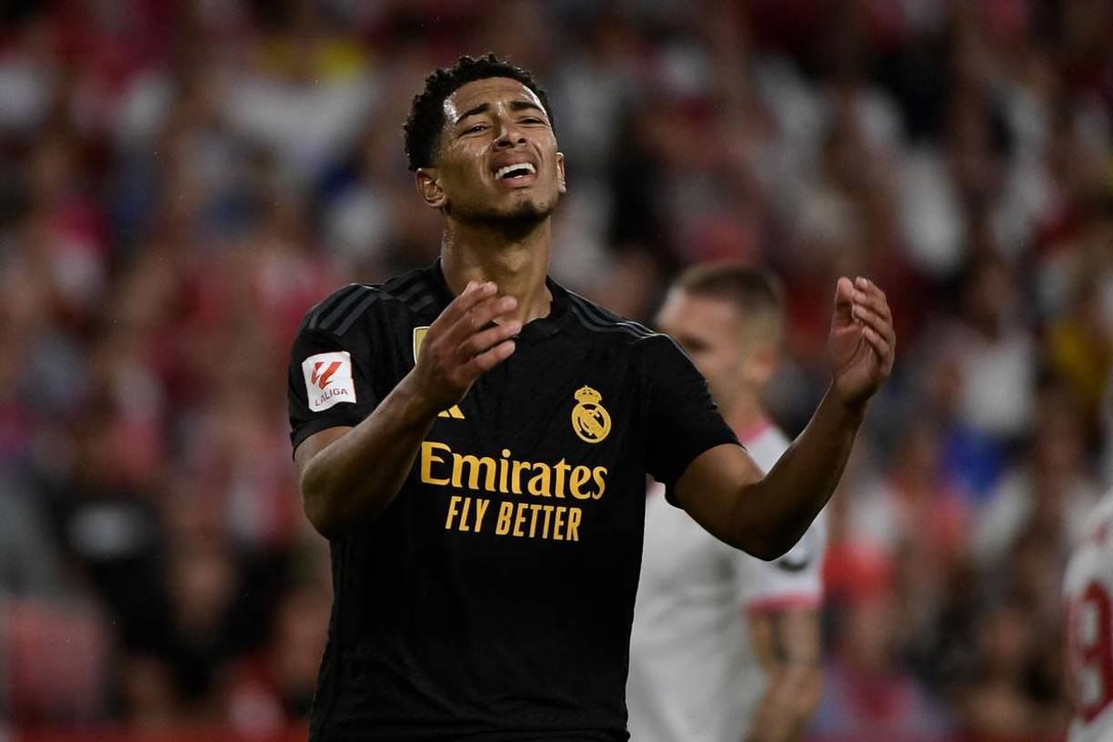 El lamento de Jude Bellingham durante el partido contra el Sevilla.