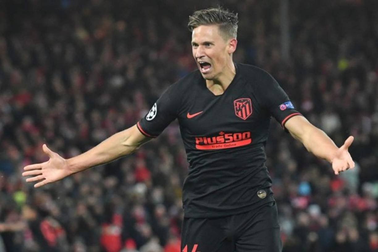 Marcos Llorente salió al rescate del Atlético de Madrid. En la imagen celebra uno de sus goles.